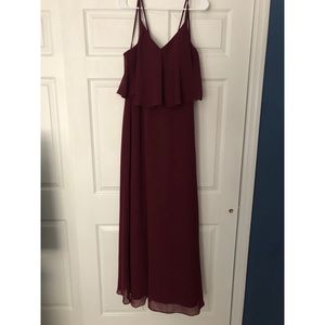 AZAZIE Desiree dress in Cabernet